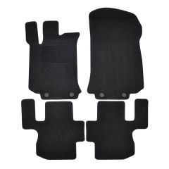 | Tapis De Sol Noir Velours Sur Mesure Pour Mercedes R-Class 2011-2013 4 pcs, Ajustement Précis, Base Antidérapante, Renforcée Dans la Zone de la Pédale, Avant et Arrière, Avec Attaches