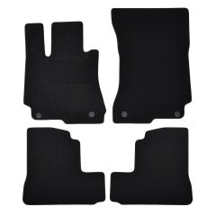 | Tapis De Sol Noir Velours Sur Mesure Pour Mercedes S W221 2005-2013 4 pcs, Ajustement Précis, Base Antidérapante, Renforcée Dans la Zone de la Pédale, Avant et Arrière, Avec Attaches