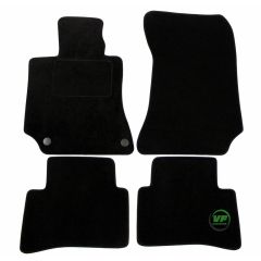 Tapis De Sol Noir Velours Sur Mesure Pour Mercedes Benz E-klasse W212 2009-2016, Ajustement précis, Base Antidérapante, Renforcée Dans la Zone de la Pédale