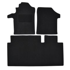 | Tapis De Sol Noir Velours Sur Mesure Pour Mercedes Vito depuis 2014 4 pcs, Ajustement Précis, Base Antidérapante, Renforcée Dans la Zone de la Pédale, Avant et Arrière, Avec Attaches