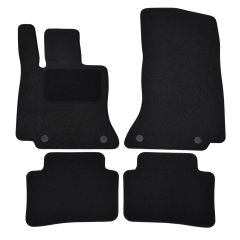 | Tapis De Sol Noir Velours Sur Mesure Pour Mercedes C W206 S206 depuis 2021 4 pcs, Ajustement Précis, Base Antidérapante, Renforcée Dans la Zone de la Pédale, Avant et Arrière, Avec Attaches