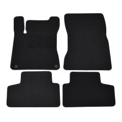 | Tapis De Sol Noir Velours Sur Mesure Pour Mercedes GLB X247 depuis 2020 4 pcs, Ajustement Précis, Base Antidérapante, Renforcée Dans la Zone de la Pédale, Avant et Arrière, Avec Attaches