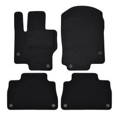 | Tapis De Sol Noir Velours Sur Mesure Pour Mercedes GLE C167 Coupe depuis 2020 4 pcs, Ajustement Précis, Base Antidérapante, Renforcée Dans la Zone de la Pédale, Avant et Arrière, Avec Attaches