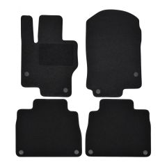 | Tapis De Sol Noir Velours Sur Mesure Pour Mercedes GLE W167 depuis 2019 4 pcs, Ajustement Précis, Base Antidérapante, Renforcée Dans la Zone de la Pédale, Avant et Arrière, Avec Attaches