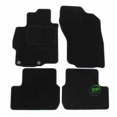 Tapis De Sol Noir Velours Sur Mesure Pour Mitsubishi Lancer depuis 2008, Ajustement précis, Base Antidérapante, Renforcée Dans la Zone de la Pédale