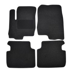 | Tapis De Sol Noir Velours Sur Mesure Pour Mitsubishi Colt 2008-2013 4 pcs, Ajustement Précis, Base Antidérapante, Renforcée Dans la Zone de la Pédale, Avant et Arrière, Avec Attaches