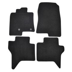 | Tapis De Sol Noir Velours Sur Mesure Pour Mitsubishi Pajero 2007-2018 (5 porte) 4 pcs, Ajustement Précis, Base Antidérapante, Renforcée Dans la Zone de la Pédale, Avant et Arrière, Avec Attaches
