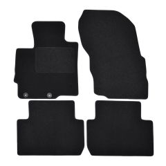 | Tapis De Sol Noir Velours Sur Mesure Pour Mitsubishi Eclipse Cross depuis 2018 4 pcs, Ajustement Précis, Base Antidérapante, Renforcée Dans la Zone de la Pédale, Avant et Arrière, Avec Attaches