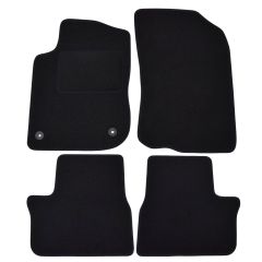 | Tapis De Sol Noir Velours Sur Mesure Pour Peugeot 208 2012-2019 4 pcs, Ajustement Précis, Base Antidérapante, Renforcée Dans la Zone de la Pédale, Avant et Arrière, Avec Attaches