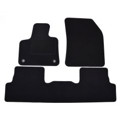 Tapis De Sol Noir Velours Sur Mesure Pour Peugeot 3008 2017-2024, Ajustement précis, Base Antidérapante, Renforcée Dans la Zone de la Pédale