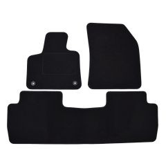 Tapis De Sol Noir Velours Sur Mesure Pour Peugeot 5008 2017-2024, Ajustement précis, Base Antidérapante, Renforcée Dans la Zone de la Pédale