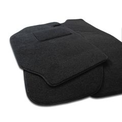 Tapis De Sol Noir Velours Sur Mesure Pour Renault Kangoo 1998-2002, Ajustement précis, Base Antidérapante, Renforcée Dans la Zone de la Pédale