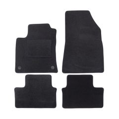 Tapis De Sol Noir Velours Sur Mesure Pour Renault Clio 5 depuis 2019, Ajustement précis, Base Antidérapante, Renforcée Dans la Zone de la Pédale