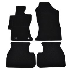 | Tapis De Sol Noir Velours Sur Mesure Pour Subaru Impreza depuis 2018 4 pcs, Ajustement Précis, Base Antidérapante, Renforcée Dans la Zone de la Pédale, Avant et Arrière, Avec Attaches