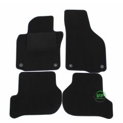 Tapis De Sol Noir Velours Sur Mesure Pour Volkswagen Golf 6, 6 2003-2013, Ajustement précis, Base Antidérapante, Renforcée Dans la Zone de la Pédale
