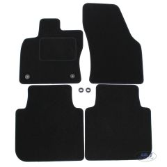 Tapis De Sol Noir Velours Sur Mesure Pour Skoda Kodiaq depuis 2017, Ajustement précis, Base Antidérapante, Renforcée Dans la Zone de la Pédale