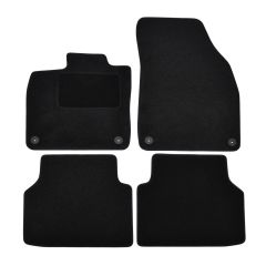| Tapis De Sol Noir Velours Sur Mesure Pour Skoda Enyaq depuis 2021 4 pcs, Ajustement Précis, Base Antidérapante, Renforcée Dans la Zone de la Pédale, Avant et Arrière, Avec Attaches