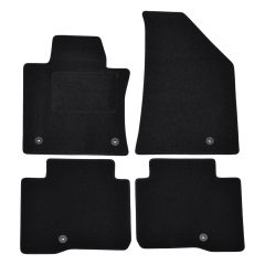 | Tapis De Sol Noir Velours Sur Mesure Pour SsangYong Korando depuis 2019 4 pcs, Ajustement Précis, Base Antidérapante, Renforcée Dans la Zone de la Pédale, Avant et Arrière, Avec Attaches