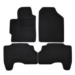 | Tapis De Sol Noir Velours Sur Mesure Pour Toyota Yaris 2006-2010 4 pcs, Ajustement Précis, Base Antidérapante, Renforcée Dans la Zone de la Pédale, Avant et Arrière, Avec Attaches