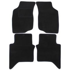 | Tapis De Sol Noir Velours Sur Mesure Pour Toyota Hilux 2006-2015 4 pcs, Ajustement Précis, Base Antidérapante, Renforcée Dans la Zone de la Pédale, Avant et Arrière, Avec Attaches