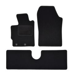 | Tapis De Sol Noir Velours Sur Mesure Pour Toyota Yaris 2011-2019 4 pcs, Ajustement Précis, Base Antidérapante, Renforcée Dans la Zone de la Pédale, Avant et Arrière, Avec Attaches