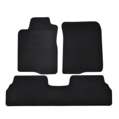 | Tapis De Sol Noir Velours Sur Mesure Pour Toyota Corolla Verso 3 2002-2009 (AR10) 3 pcs, Ajustement Précis, Base Antidérapante, Renforcée Dans la Zone de la Pédale, Avant et Arrière, Avec Attaches