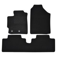 | Tapis De Sol Noir Velours Sur Mesure Pour Toyota Yaris 2011-2019 3 pcs, Ajustement Précis, Base Antidérapante, Renforcée Dans la Zone de la Pédale, Avant et Arrière, Avec Attaches