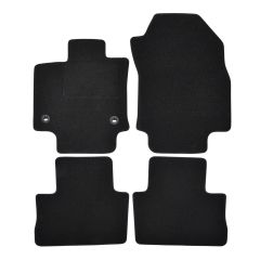 | Tapis De Sol Noir Velours Sur Mesure Pour Toyota Rav4 depuis 2019 4 pcs, Ajustement Précis, Base Antidérapante, Renforcée Dans la Zone de la Pédale, Avant et Arrière, Avec Attaches