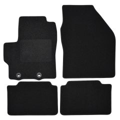 | Tapis De Sol Noir Velours Sur Mesure Pour Toyota Yaris depuis 2020 4 pcs, Ajustement Précis, Base Antidérapante, Renforcée Dans la Zone de la Pédale, Avant et Arrière, Avec Attaches