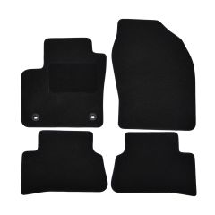 | Tapis De Sol Noir Velours Sur Mesure Pour Toyota C-HR 2016-2023 4 pcs, Ajustement Précis, Base Antidérapante, Renforcée Dans la Zone de la Pédale, Avant et Arrière, Avec Attaches