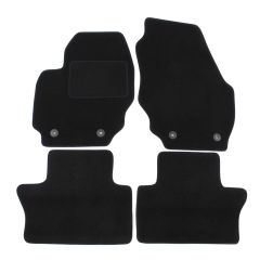 | Tapis De Sol Noir Velours Sur Mesure Pour Volvo V70 2007-2016 4 pcs, Ajustement Précis, Base Antidérapante, Renforcée Dans la Zone de la Pédale, Avant et Arrière, Avec Attaches