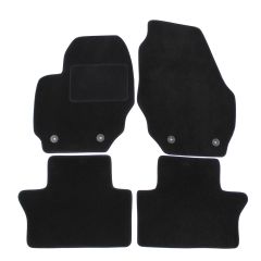 | Tapis De Sol Noir Velours Sur Mesure Pour Volvo S80 2007-2016 4 pcs, Ajustement Précis, Base Antidérapante, Renforcée Dans la Zone de la Pédale, Avant et Arrière, Avec Attaches