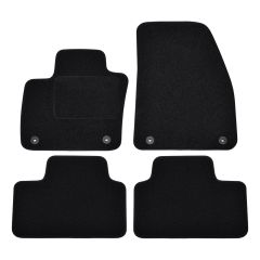 | Tapis De Sol Noir Velours Sur Mesure Pour Volvo XC40 depuis 2018 4 pcs, Ajustement Précis, Base Antidérapante, Renforcée Dans la Zone de la Pédale, Avant et Arrière, Avec Attaches