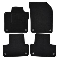 | Tapis De Sol Noir Velours Sur Mesure Pour volvo XC60 depuis 2017 4 pcs, Ajustement Précis, Base Antidérapante, Renforcée Dans la Zone de la Pédale, Avant et Arrière, Avec Attaches