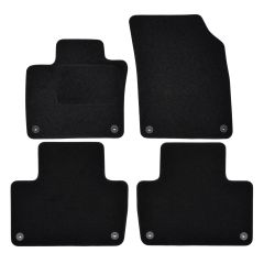 | Tapis De Sol Noir Velours Sur Mesure Pour Volvo XC90 depuis 2015 4 pcs, Ajustement Précis, Base Antidérapante, Renforcée Dans la Zone de la Pédale, Avant et Arrière, Avec Attaches