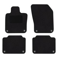 J&J AUTOMOTIVE | Tapis De Sol Noir Velours Sur Mesure Pour Volvo V90 depuis 2016 4 pcs, Ajustement Précis, Base Antidérapante, Renforcée Dans la Zone de la Pédale, Avant et Arrière, Avec Attaches