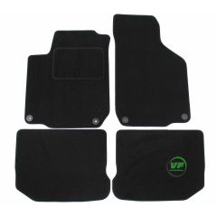 Tapis De Sol Noir Velours Sur Mesure Pour Volkswagen Golf 4 Mk4 1997-2003 Fix. Oval, Ajustement précis, Base Antidérapante, Renforcée Dans la Zone de la Pédale