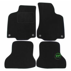 Tapis De Sol Noir Velours Sur Mesure Pour Volkswagen Polo 6N / 6N2 1994-2001 Fix.Rund, Ajustement précis, Base Antidérapante, Renforcée Dans la Zone de la Pédale