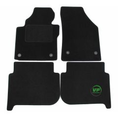 Tapis De Sol Noir Velours Sur Mesure Pour Volkswagen Touran 2011-2015, Ajustement précis, Base Antidérapante, Renforcée Dans la Zone de la Pédale