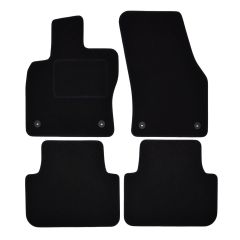 | Tapis De Sol Noir Velours Sur Mesure Pour VW Golf 7 Sportsvan 2014-2019 4 pcs, Ajustement Précis, Base Antidérapante, Renforcée Dans la Zone de la Pédale, Avant et Arrière, Avec Attaches