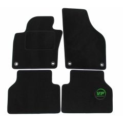 Tapis De Sol Noir Velours Sur Mesure Pour Volkswagen Tiguan 2007-2015, Ajustement précis, Base Antidérapante, Renforcée Dans la Zone de la Pédale
