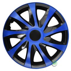 Enjoliveurs de Roue élégants 16" Draco CS Bleue et Noir, De 4 Piéce, La Fixation se Fait par Simple Clipsage sur la Jante, Facile à Entretenir