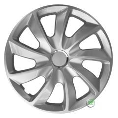 Enjoliveurs de Roue élégants 14" Stig Argent Laqué, De 4 Piéce, La Fixation se Fait par Simple Clipsage sur la Jante, Facile à Entretenir